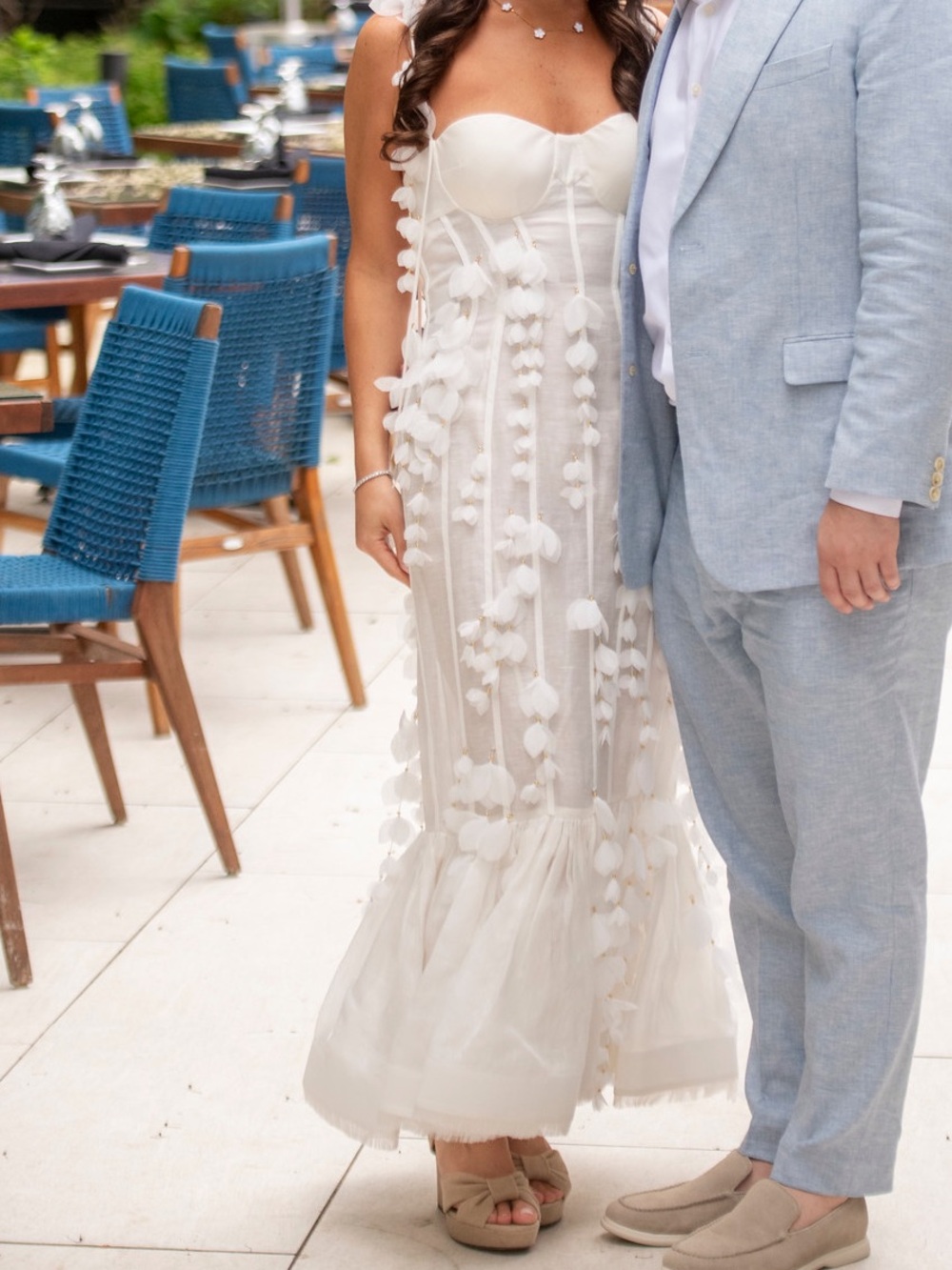 Zimmermann White Floral Appliqué Maxi Dress - Picture 3 of 4
